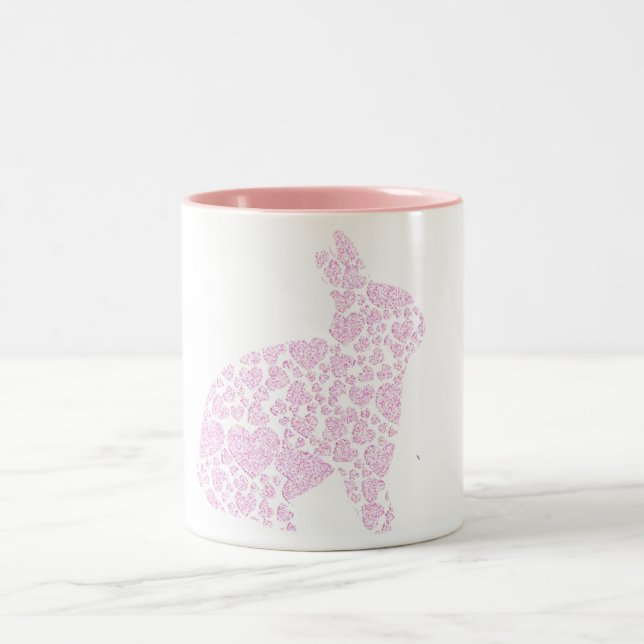 Tasse de café rose de lapin (Centre)