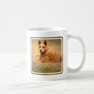 Tasse de café rouge australienne de chien de