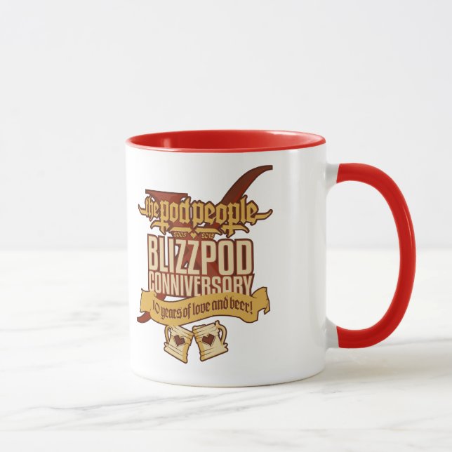 Tasse de café rouge de BlizzPodConniversaryX (Droite)