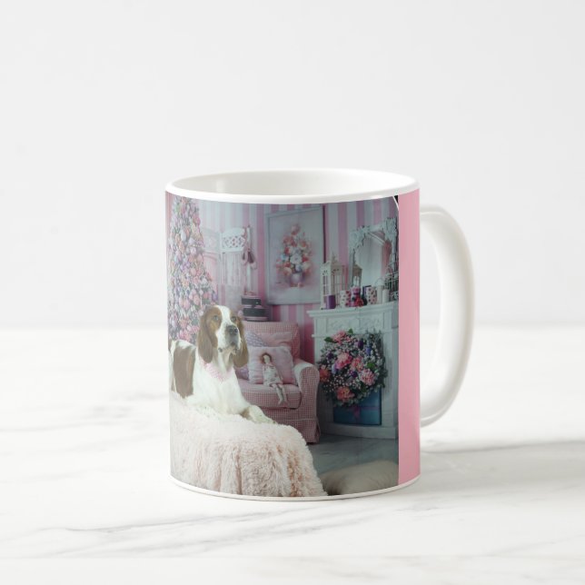 Tasse de café rouge et blanche irlandaise de (Devant droit)