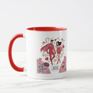 Tasse de café Saint-Valentin pour couple de super-