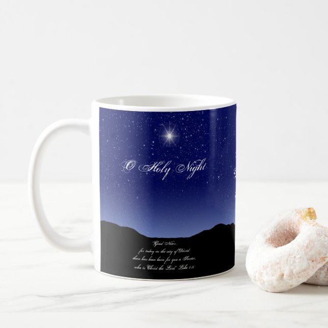 Tasse de café sainte de nuit d'O (Avec donut)