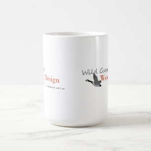 Tasse de café sauvage d'art d'oie