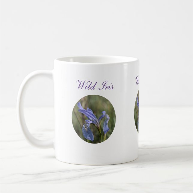 Tasse de café sauvage de fleur sauvage d'iris (Gauche)