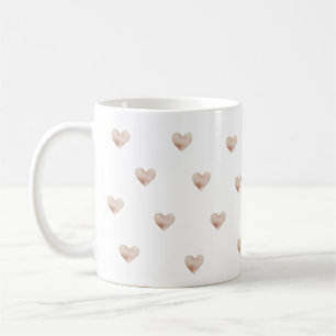 Tasse de café simple Cœur Rose