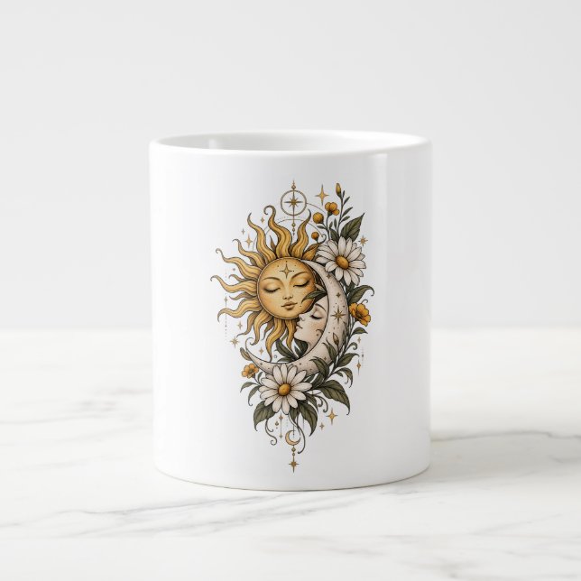Tasse de café Soleil Lune Céleste Mystique et Flor (Devant)