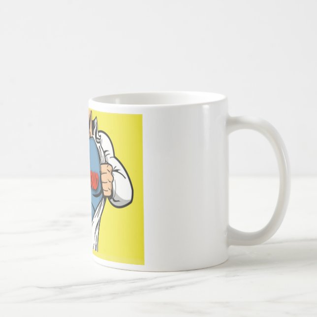 Tasse de café superbe de superhéros de papa (Droite)