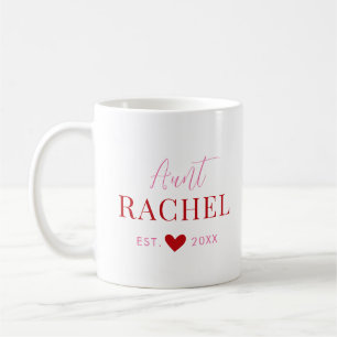 Tasse de café Tante Monogramme personnalisé