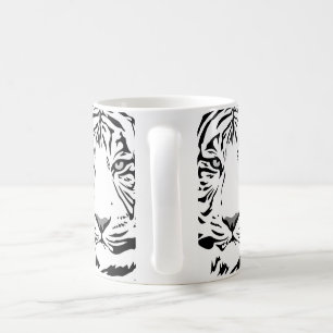 tasse de café tigre blanche