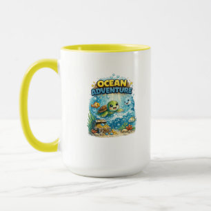 Tasse de café Tortue de mer mignonne Aventure océa