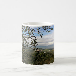 Tasse de café toscane de paysage