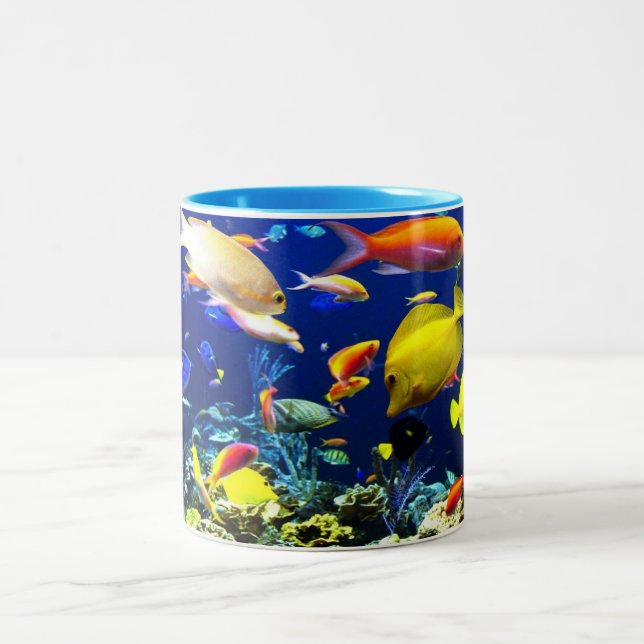 Tasse de café tropicale de poissons (Centre)