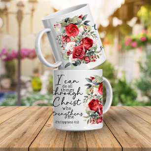 Tasse de café Verset biblique Je peux faire toutes