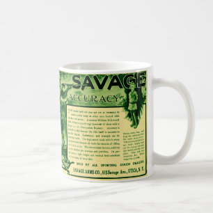 Tasse de café verte d'annonce d'arme à feu d'arm