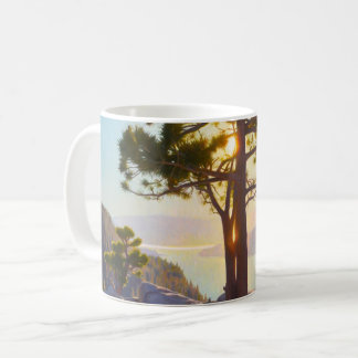 Tasse de café verte de roche