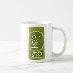Tasse de café verte de sanctuaire