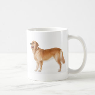 Tasse de café vigilante de golden retriever