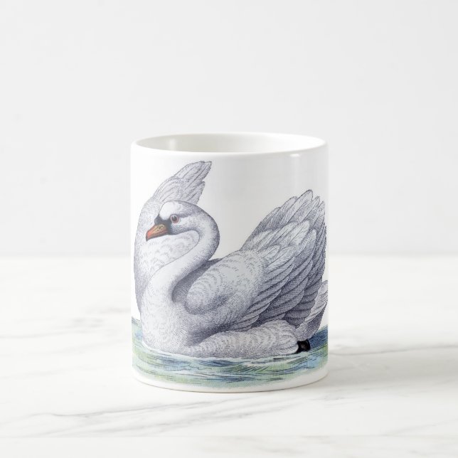 Tasse de café vintage de cygne (Centre)
