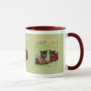 Tasse de café vintage de Terrier d'écossais