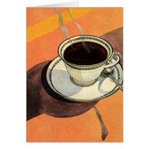 Tasse de café vintage, soucoupe, cuillère, diner r