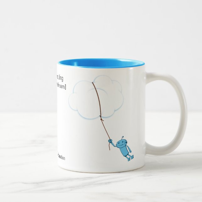 Tasse de calcul de nuage (quand les robots rêvent) (Droit)