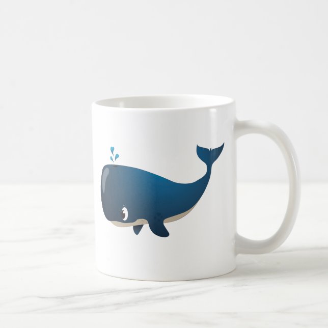 Tasse de caractère de baleine de "petit de bébé (Droite)