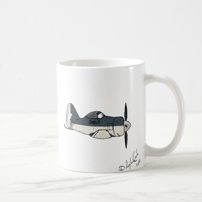 Tasse de caricature d'amour d'avions (Droite)