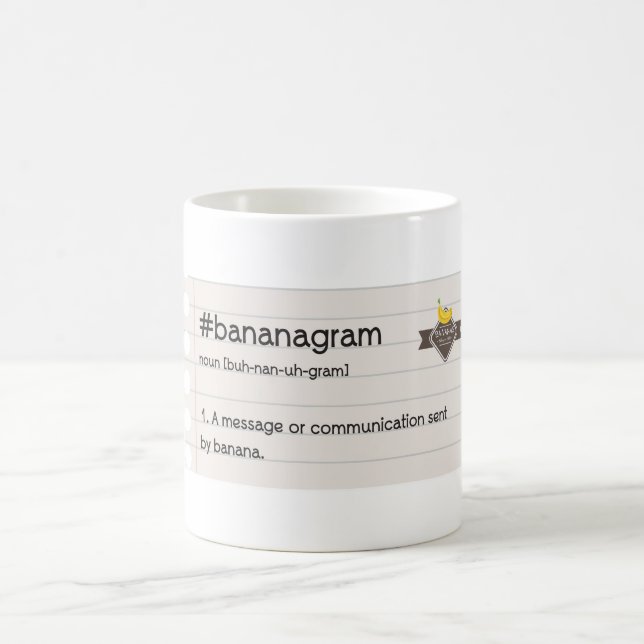 Tasse de carnet de #bananagram de BANANES (Centre)