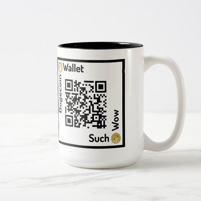 Tasse de carré de code du portefeuille QR de (Droit)