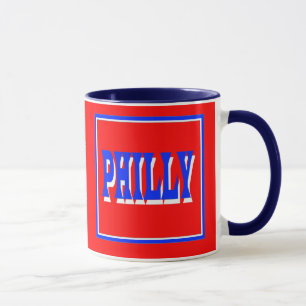 Tasse de carré rouge de Philly