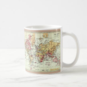 Tasse "de carte antique d'Empire Britannique" de