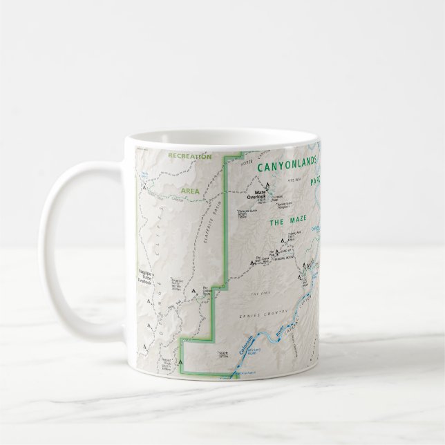 Tasse de carte de Canyonlands (Utah) (Gauche)
