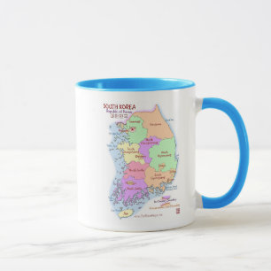 Tasse de carte de la Corée du Sud