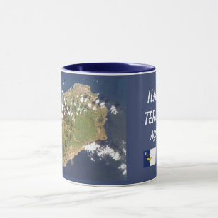 Tasse de carte de l'espace de Terceira Açores