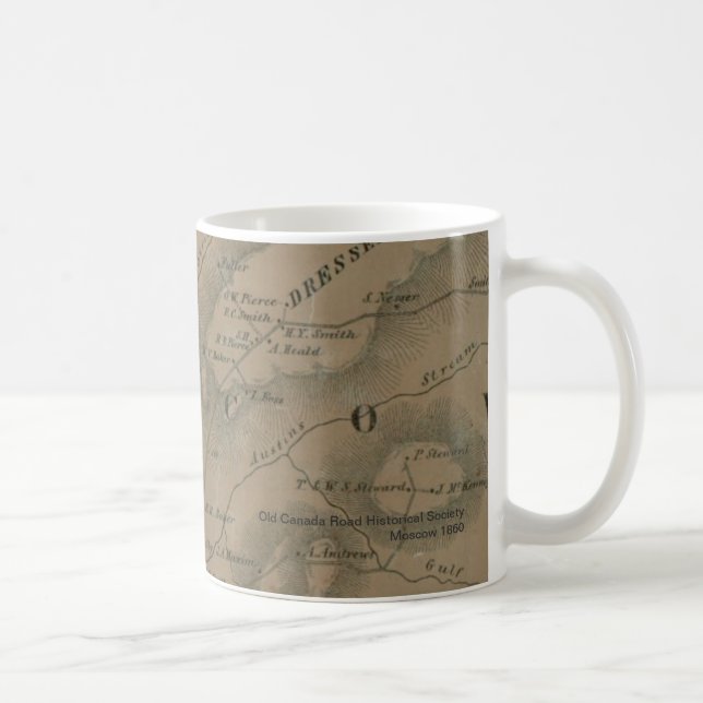 Tasse de carte de Moscou Maine 1860 (Droite)