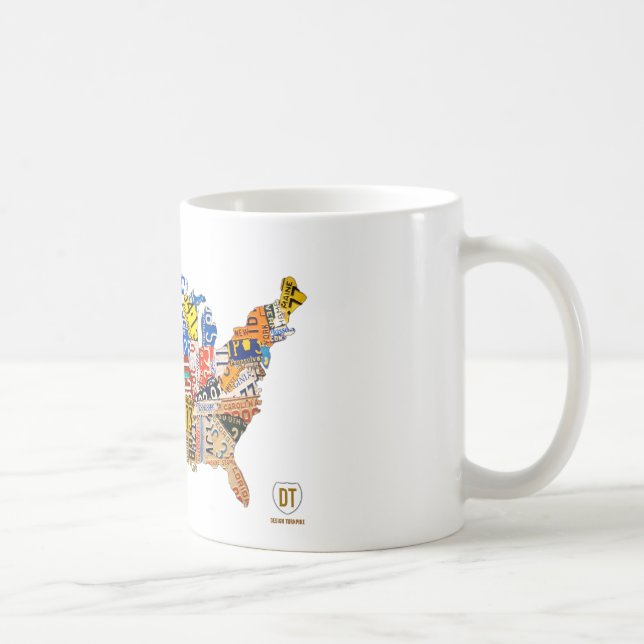 Tasse de carte de plaque minéralogique des (Droite)