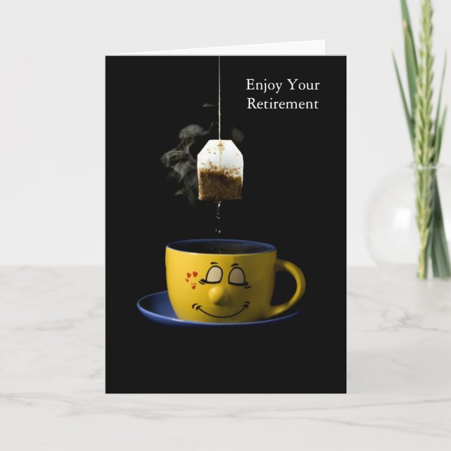 Tasse de carte de retraite de thé (Devant)