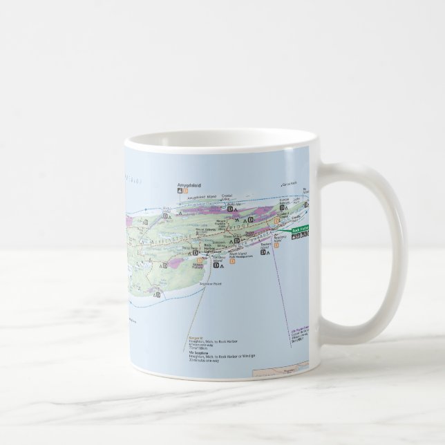 Tasse de carte de Royale d'île (Michigan) (Droite)