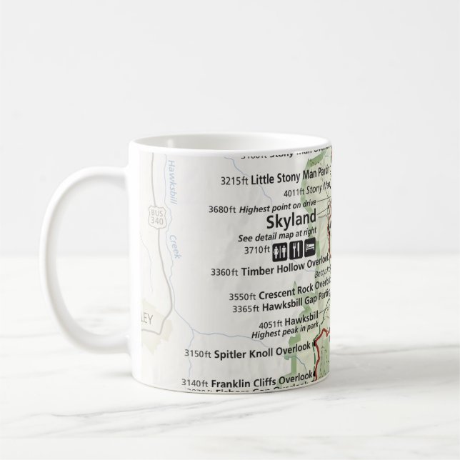 Tasse de carte de Shenandoah (Gauche)