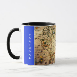 Tasse de carte d'exploration du Portugal