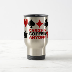 Tasse de cartes et de café