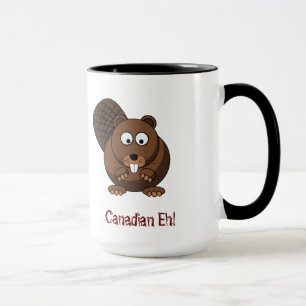 Tasse de castor de bande dessinée