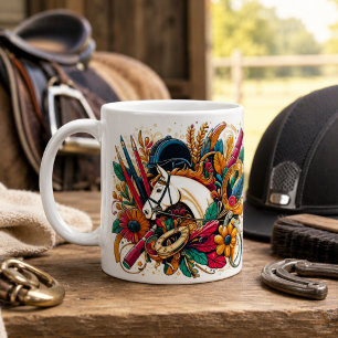 Tasse de cavalier de dressage Cheval
