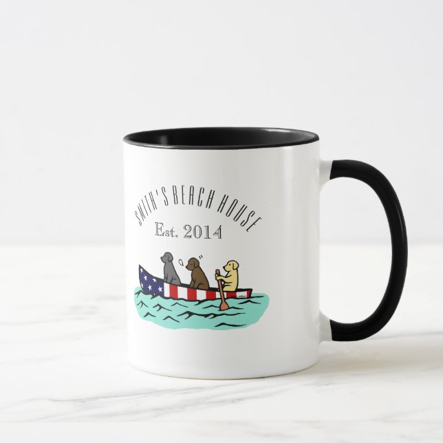 Tasse de Chambre de plage de Labrador de (Droite)