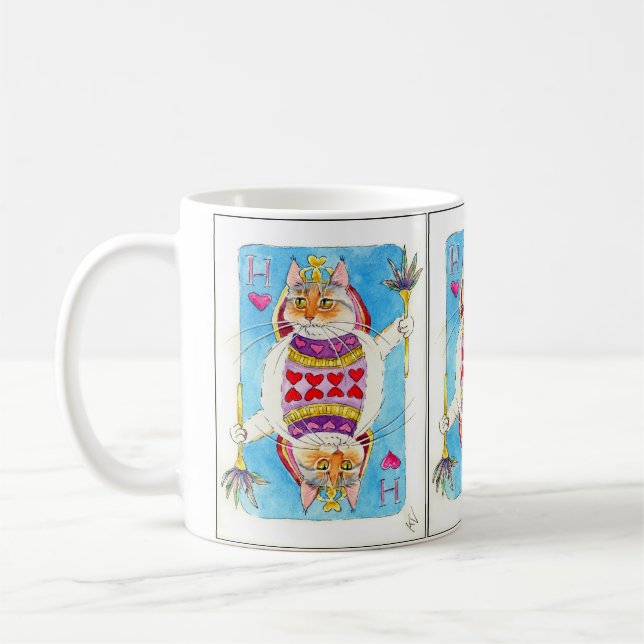 tasse de chat de Carte-playing Valentine, de (Gauche)