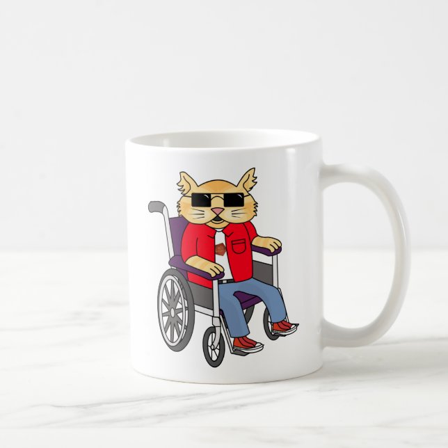 Tasse de chat de fauteuil roulant (Droite)