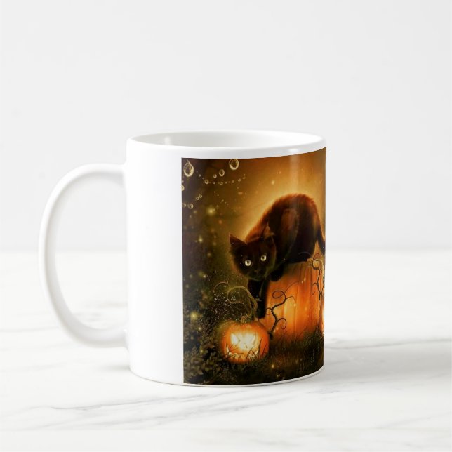 Tasse de chat de Halloween (Gauche)