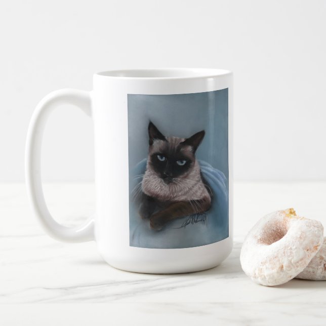Tasse de chat de Siamese (Avec donut)
