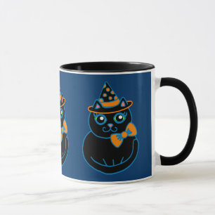 Tasse de chat d'Halloween