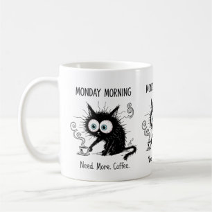 Tasse de chat drôle Besoin de plus de café le lund